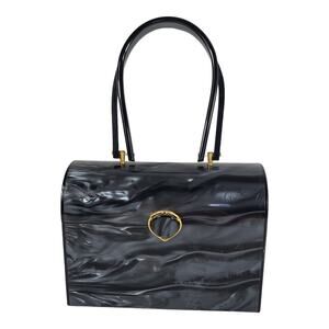 Stylecraft of Miami Lucite Black Gray Box Bag Purse Vintage 50's 60's